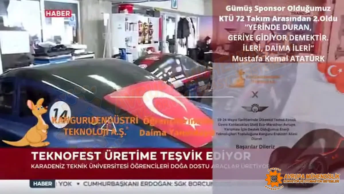 KTÜ elektrikli avtomobil komandası TEKNOFEST 2024 real sponsorluq video arxivi